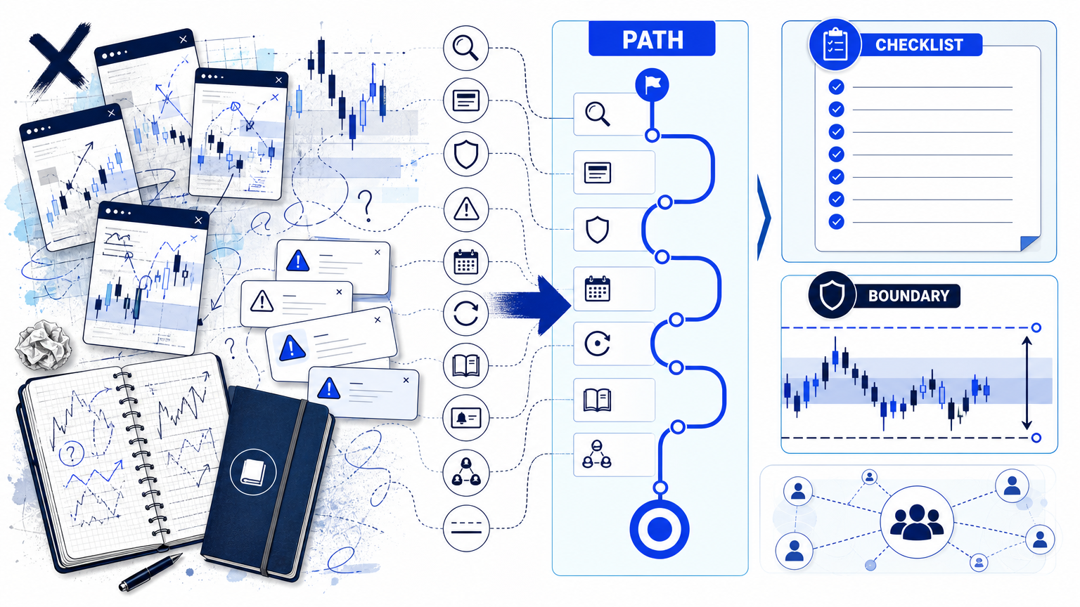 Risk Boundaries Every Trading Education Trader Should Set: the trader problem map visual