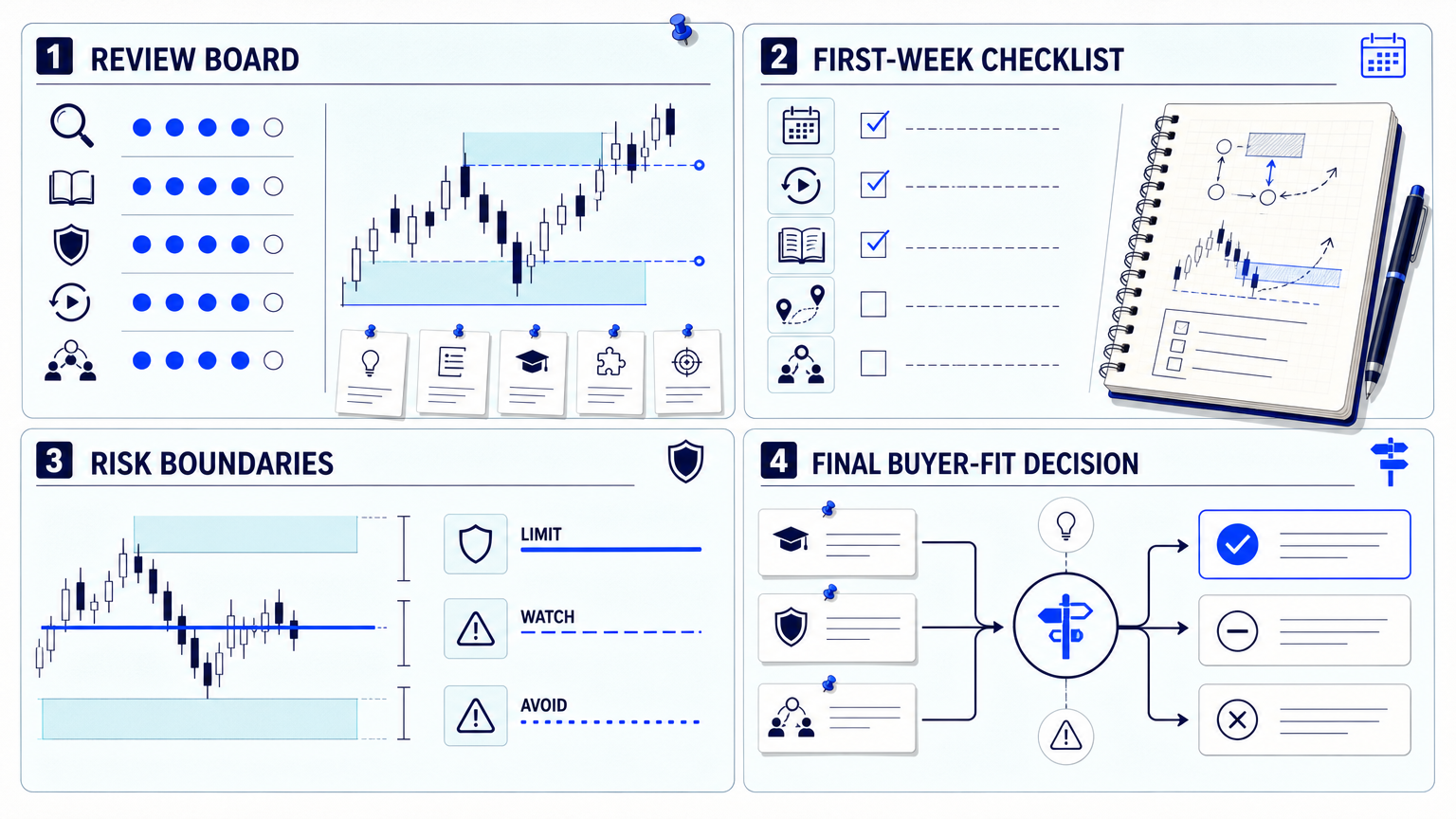 What good looks like in the room: practical review board visual